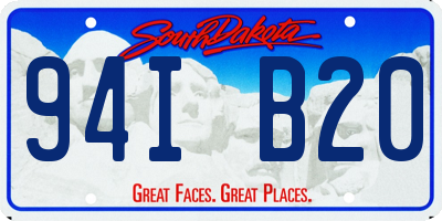 SD license plate 94IB20