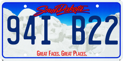 SD license plate 94IB22