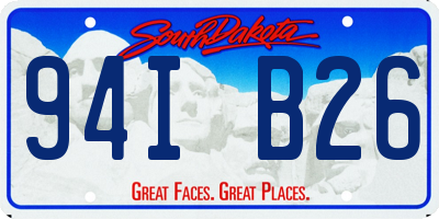 SD license plate 94IB26