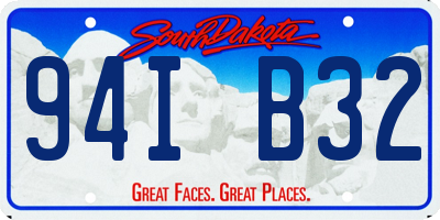 SD license plate 94IB32