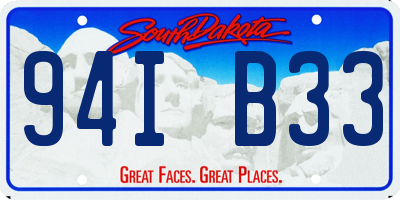 SD license plate 94IB33