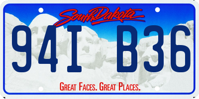 SD license plate 94IB36