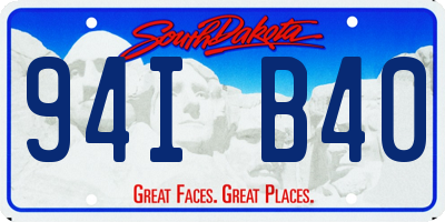 SD license plate 94IB40
