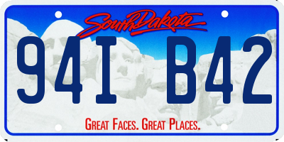 SD license plate 94IB42