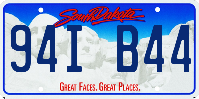 SD license plate 94IB44