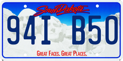 SD license plate 94IB50