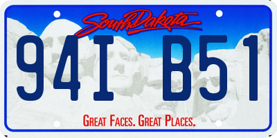 SD license plate 94IB51