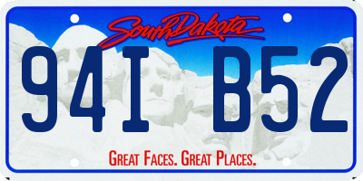 SD license plate 94IB52