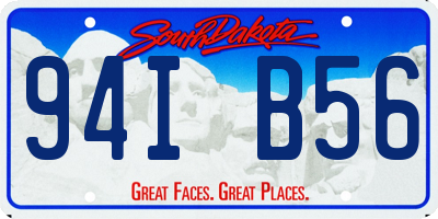 SD license plate 94IB56