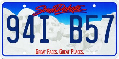 SD license plate 94IB57