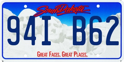 SD license plate 94IB62