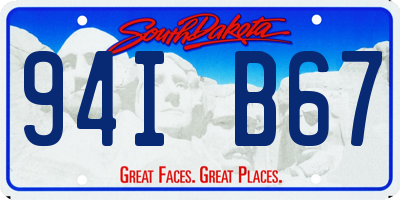 SD license plate 94IB67