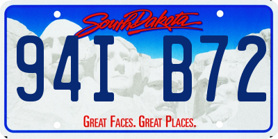 SD license plate 94IB72