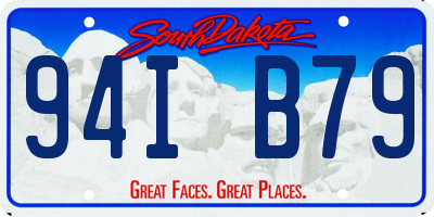SD license plate 94IB79