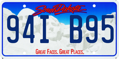 SD license plate 94IB95
