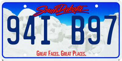 SD license plate 94IB97