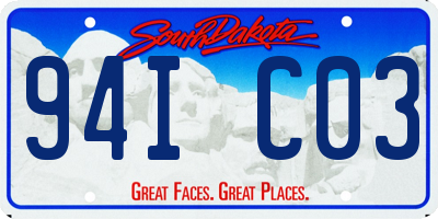 SD license plate 94IC03
