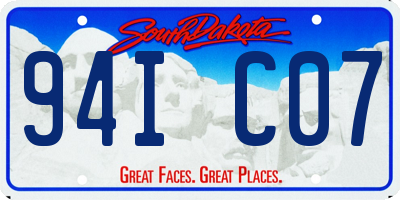 SD license plate 94IC07