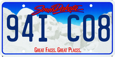 SD license plate 94IC08