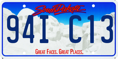 SD license plate 94IC13
