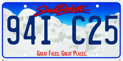 SD license plate 94IC25