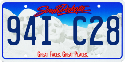 SD license plate 94IC28