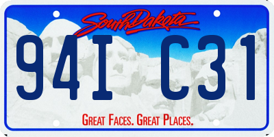 SD license plate 94IC31