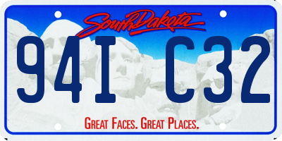 SD license plate 94IC32