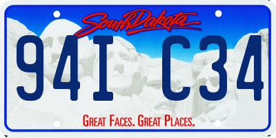 SD license plate 94IC34