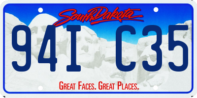 SD license plate 94IC35