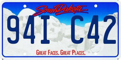 SD license plate 94IC42