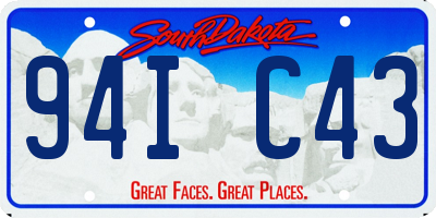 SD license plate 94IC43