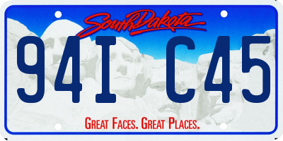 SD license plate 94IC45