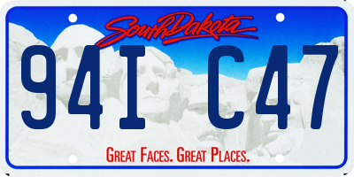SD license plate 94IC47