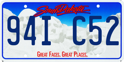 SD license plate 94IC52