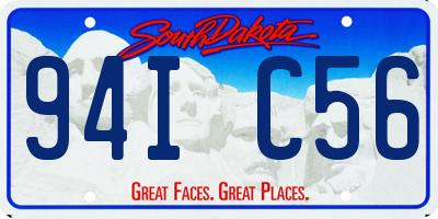 SD license plate 94IC56