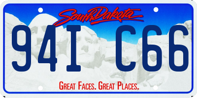 SD license plate 94IC66
