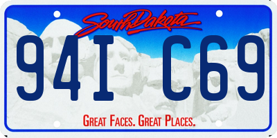 SD license plate 94IC69