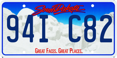 SD license plate 94IC82