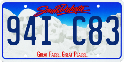 SD license plate 94IC83