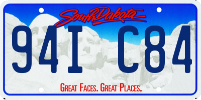 SD license plate 94IC84