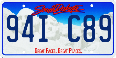 SD license plate 94IC89