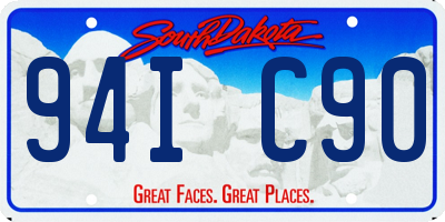 SD license plate 94IC90