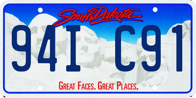 SD license plate 94IC91