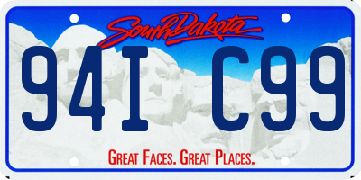 SD license plate 94IC99
