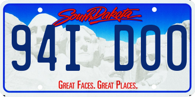SD license plate 94ID00
