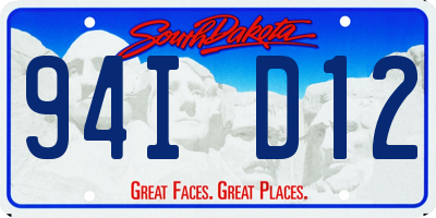 SD license plate 94ID12