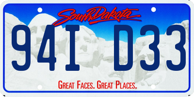 SD license plate 94ID33