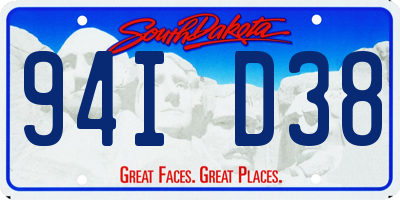 SD license plate 94ID38