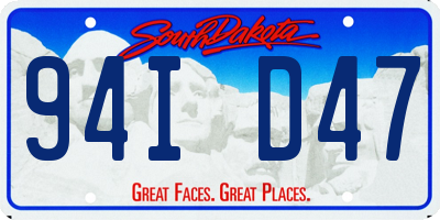 SD license plate 94ID47